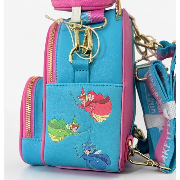Loungefly Disney Sleeping Beauty Make It Pink Make It Blue Convertible Mini Bkpk